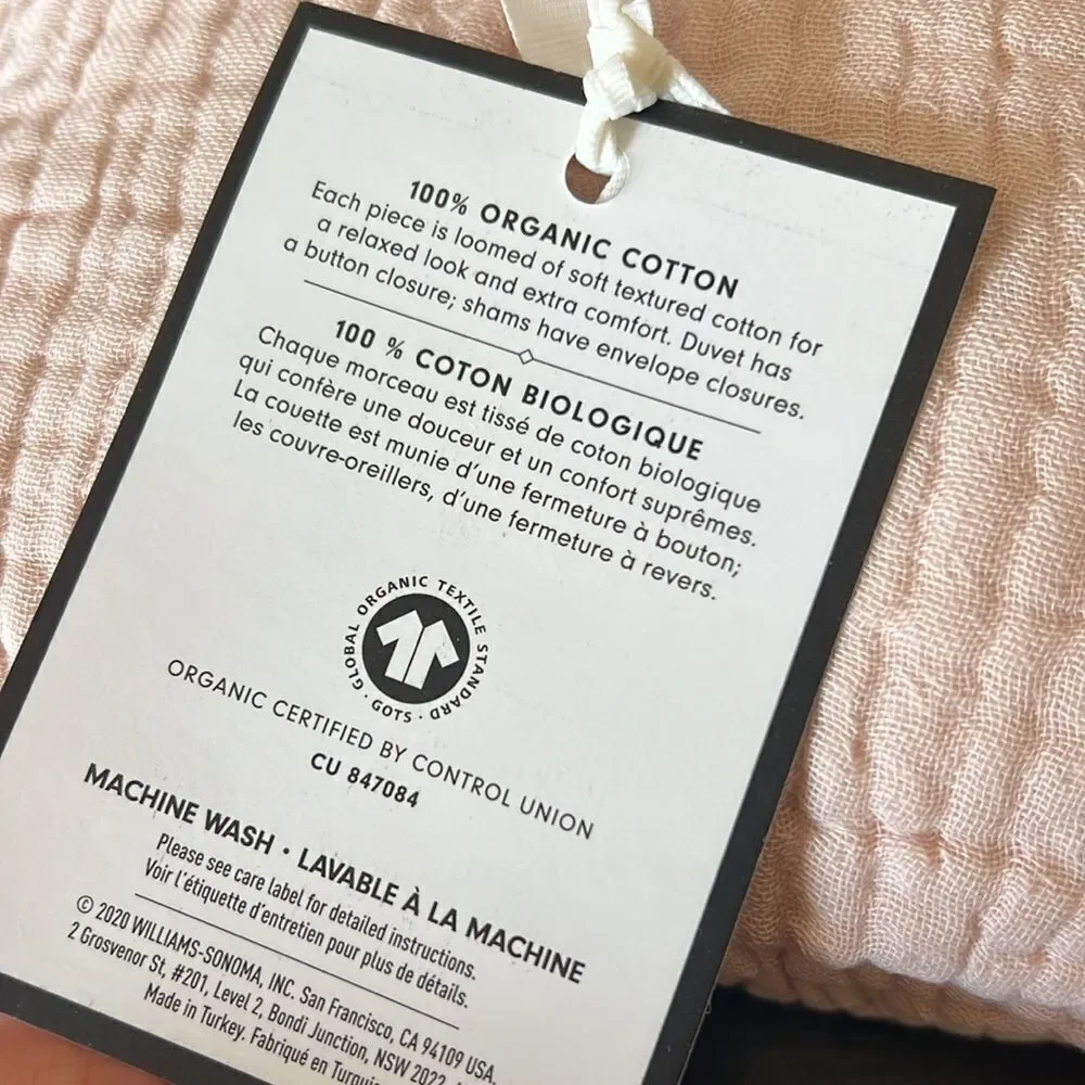 Williams Sonoma Organic Cocoon Sham